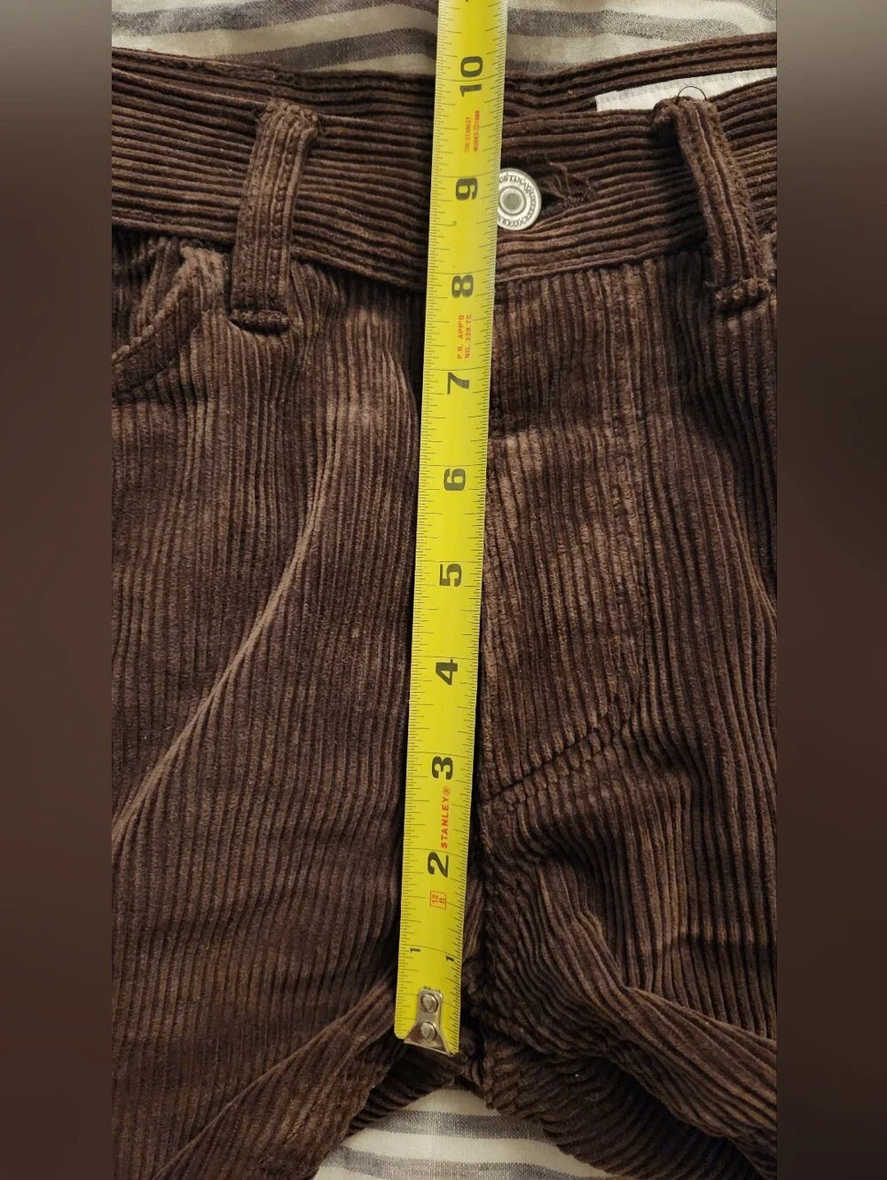 Gustin - Japan Chunky Cord, Brown Corduroy Pants, Size 32 Slim